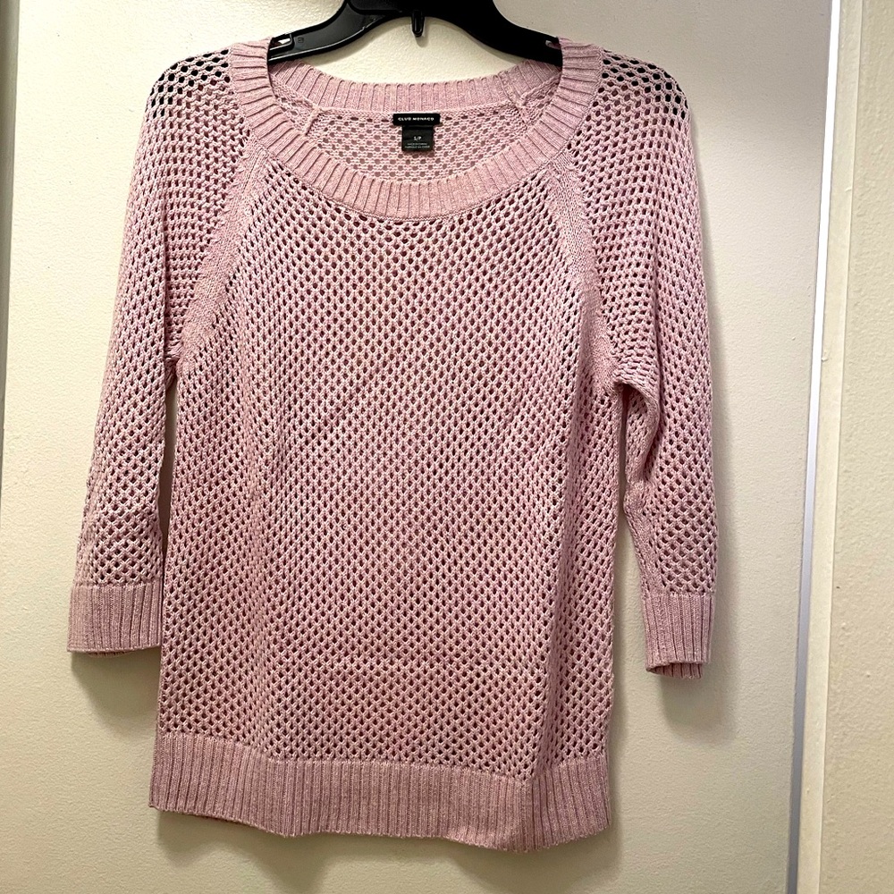 Lavender Open Knit Women's Sweater